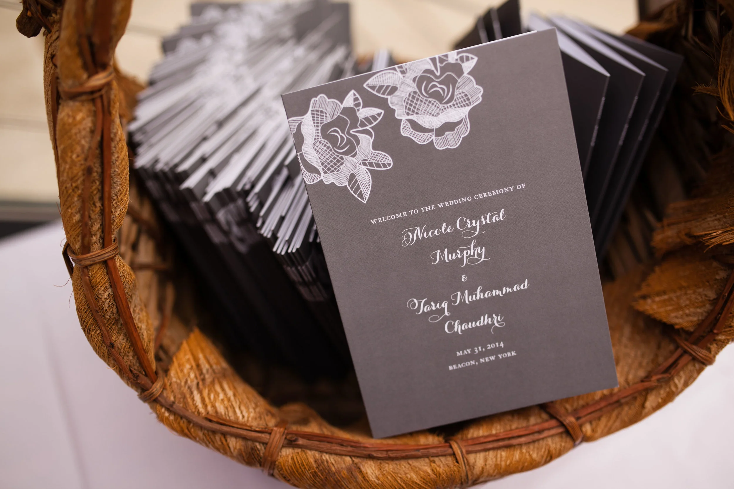  Ceremony program by Roseville Designs. 