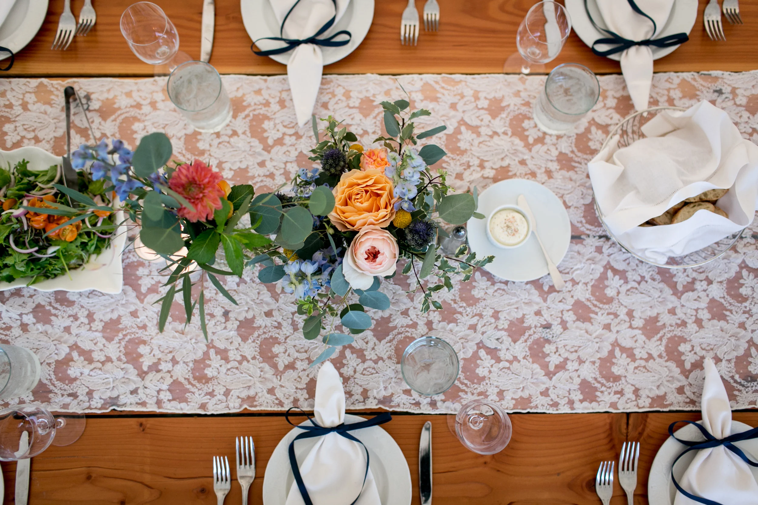  Ashley Douglass Events with Hana Floral Design. Gorgeous custom ordered table runner by Tablewraps. 