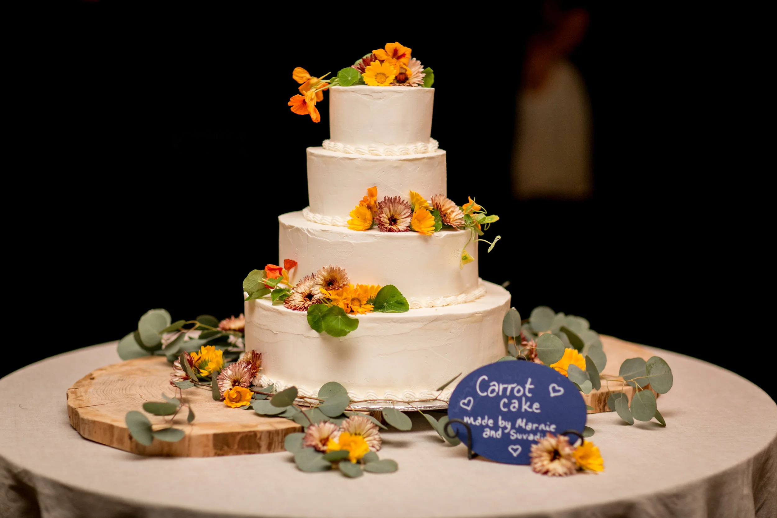  Uncle of the Groom made the wedding cake for the couple. 